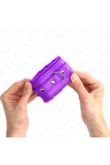 KINK - POGGIPOLSI PREMIUM IMBOTTITI IN PELLICCIA VIOLA CON CINTURA VIOLA REGOLABILE 17-29 CM X 6 CM