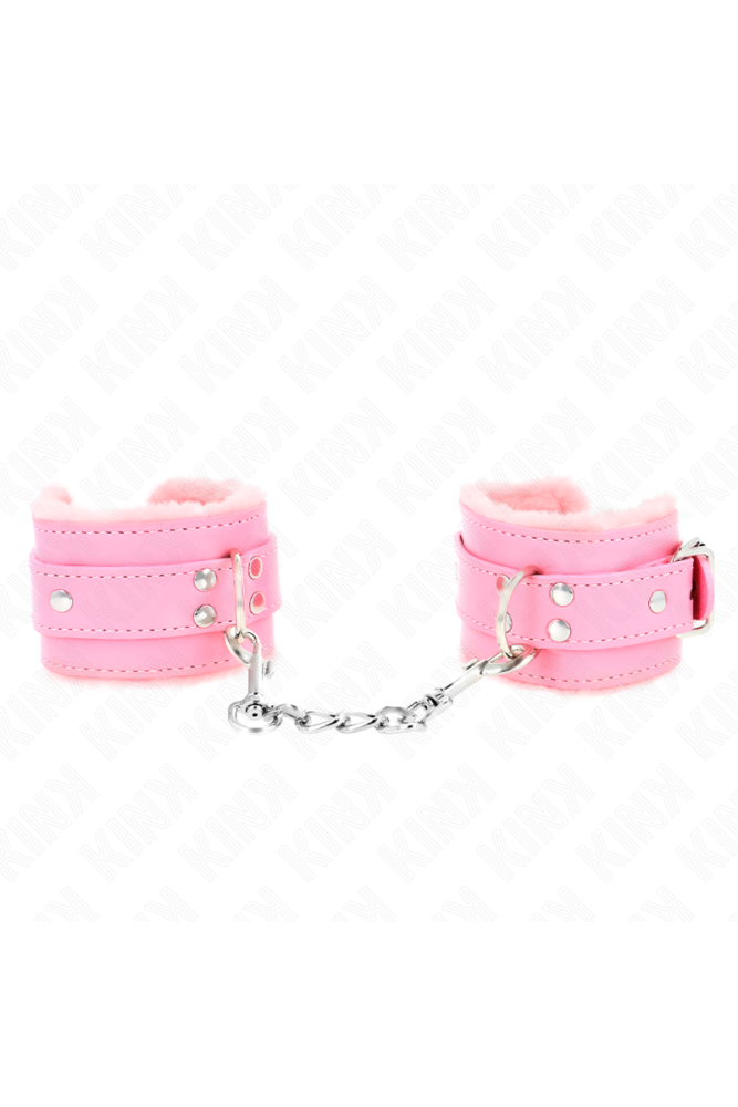 KINK - RESISTENZA DA POLSO IMBOTTITA IN PELLICCIA ROSA CON CINTURA ROSA REGOLABILE 17-29 CM X 6 CM
