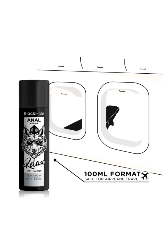 BLACK HOLE - RIPARATORE ANALE A BASE D'ACQUA RELAX CON IALURONICO 100 ML