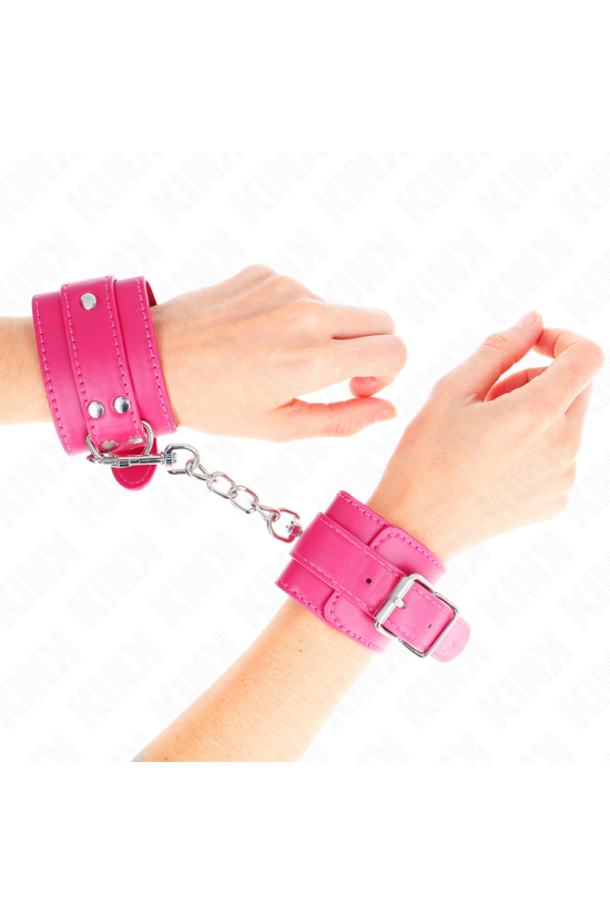 KINK - TENUTA DA POLSO ROSA LAMPONE CON FODERA ROSA LAMPONE REGOLABILE 20-28 CM X 5