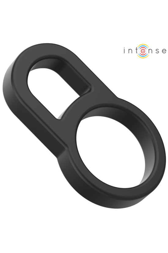 INTENSE - BOBBY DOPPIO ANELLO PER PENE IN SILICONE NERO