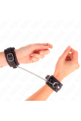 KINK - POTENZIALE DA POLSO PICCOLA NERA CON FODERA ROSSA REGOLABILE 14-24 CM X 3