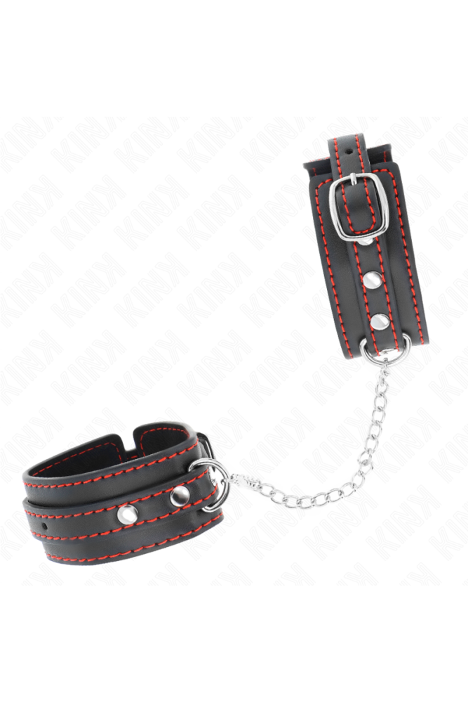 KINK - POTENZIALE DA POLSO PICCOLA NERA CON FODERA ROSSA REGOLABILE 14-24 CM X 3