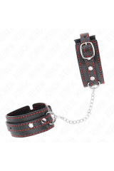 KINK - POTENZIALE DA POLSO PICCOLA NERA CON FODERA ROSSA REGOLABILE 14-24 CM X 3