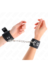 KINK - RESISTENZA DA POLSO IN NYLON NERO CON CINTURA IN PELLE NERA REGOLABILE 19-29 CM X 5