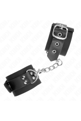 KINK - RESISTENZA DA POLSO IN NYLON NERO CON CINTURA IN PELLE NERA REGOLABILE 19-29 CM X 5