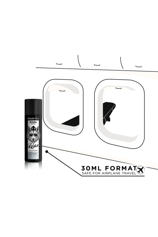 BLACK HOLE - RIPARATORE ANALE A BASE D'ACQUA RELAX CON IALURONICO 30 ML
