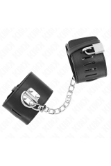 KINK - POLSO FISSO CON CATENA 30 CM E CHIUSURA LUCCHETTO NERO REGOLABILE 16-23 CM X 5