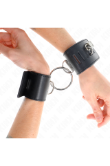 KINK - POLSO FISSO CON CHIUSURA AD ANELLO E LUCCHETTO NERO REGOLABILE 16-23 CM X 5