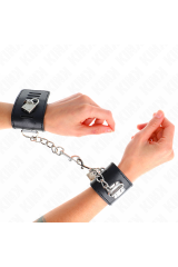 KINK - RESISTENZA DA POLSO CON CHIUSURA A LUCCHETTO NERO REGOLABILE 16-23 CM X 5