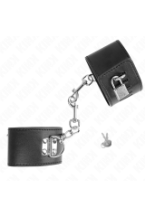 KINK - RESISTENZA DA POLSO CON CHIUSURA A LUCCHETTO NERO REGOLABILE 16-23 CM X 5