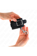 KINK - POTENZIALE DA POLSO FILA DI RIVETTI SINGOLA NERA REGOLABILE 17-28 CM X 5 CM