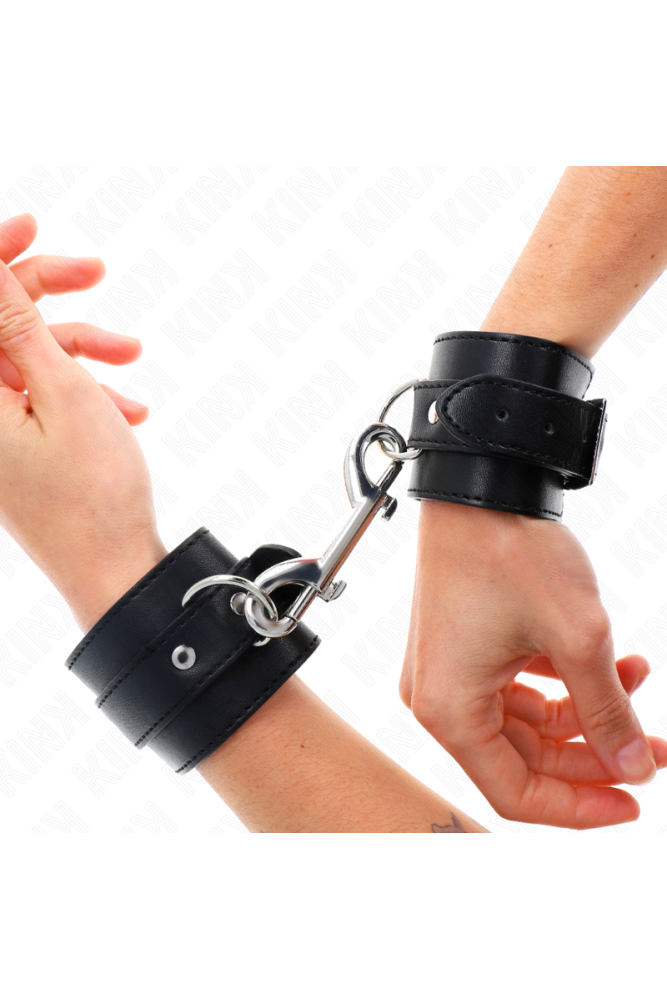 KINK - TENUTA DA POLSO-FILA DI RIVETTI SINGOLA E FIBBIA GRANDE NERA REGOLABILE 17-28 CM X 5 CM