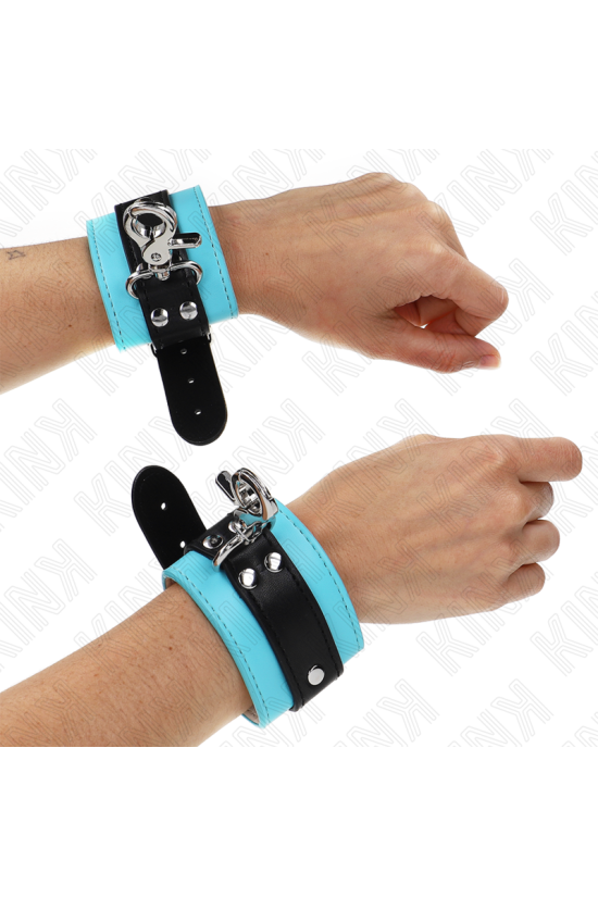 KINK - RESISTENZA DA POLSO PREMIUM CON SERRATURA NERO / BLU REGOLABILE 21-28 CM X 5