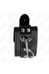 KINK - RESISTENZA DA POLSO PER DUNGEON CON CHIUSURA NERA REGOLABILE 21-28 CM X 5