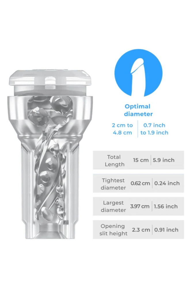 KIIROO - FEEL POCKET STROKER CRYSTAL DI KIIROO TRASPARENTE