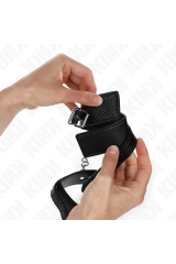 KINK - RESISTENZA DA POLSO CON MOTIVO SERPENTE NERO REGOLABILE 20-28 CM X 5