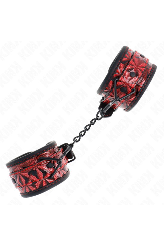KINK - RESISTENZA DA POLSO CON MOTIVO A DIAMANTI ROSSO SCURO REGOLABILE 17-26 CM X 5