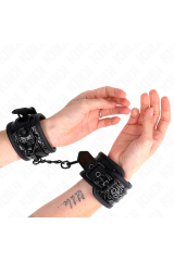 KINK - RESISTENZA DA POLSO CON MOTIVO A DIAMANTI NERO REGOLABILE 17-26 CM X 5