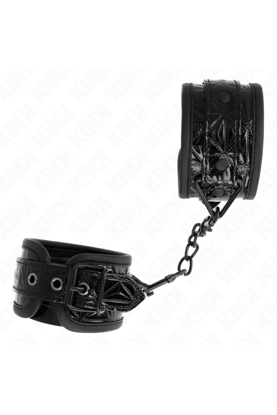 KINK - RESISTENZA DA POLSO CON MOTIVO A DIAMANTI NERO REGOLABILE 17-26 CM X 5