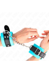 KINK - RESISTENZA DA POLSO CON GANCIO BLU IMBOTTITO IN PELLICCIA REGOLABILE 20-28 CM X 5