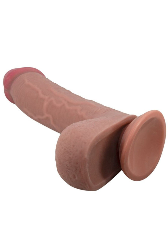 PRETTY LOVE - DILDO REALISTICO SLIDING SKIN SERIES CON VENTOSA SCORREVOLE DELLA PELLE MARRONE 23