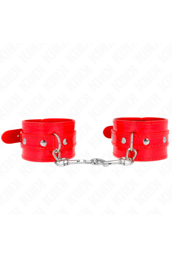 KINK - POLSINI LUCIDI ROSSI REGOLABILI 23-33 CM