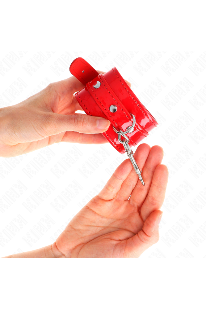 KINK - POLSINI LUCIDI ROSSI REGOLABILI 23-33 CM