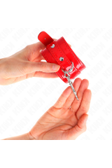 KINK - POLSINI LUCIDI ROSSI REGOLABILI 23-33 CM