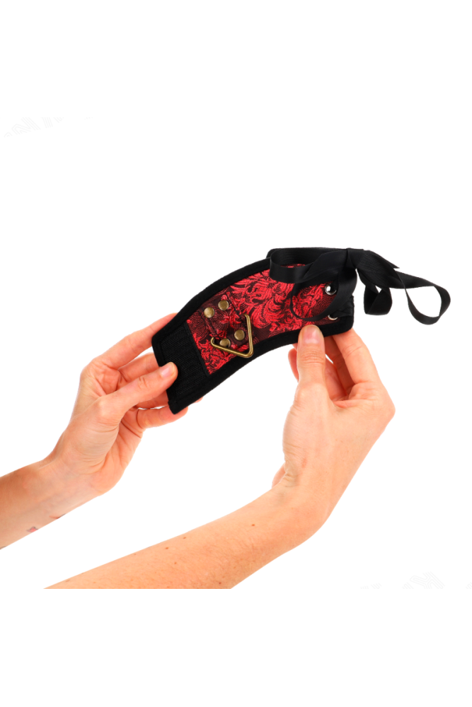 KINK - RESISTENZA DA POLSO SCANDALO DETTAGLI IN PIZZO ROSSO-NERO 24