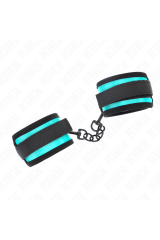 KINK - TENUTA DA POLSO IN NYLON CON GANCIO E LOOP NERO-BLU REGOLABILE 18-32 CM X 5 CM