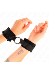 KINK - POLSINI IN PELLICCIA PER PRINCIPIANTI 25 CM CON O-RING 4 CM NERO REGOLABILE 15-25 CM