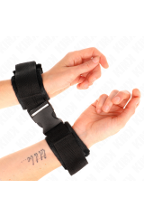 KINK - TENUTA DA POLSO IN NYLON HOOK&LOOP ROSSO-NERO MODELLO 1 REGOLABILE 25-35 CM X 6 CM