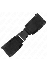 KINK - TENUTA DA POLSO IN NYLON HOOK&LOOP ROSSO-NERO MODELLO 1 REGOLABILE 25-35 CM X 6 CM