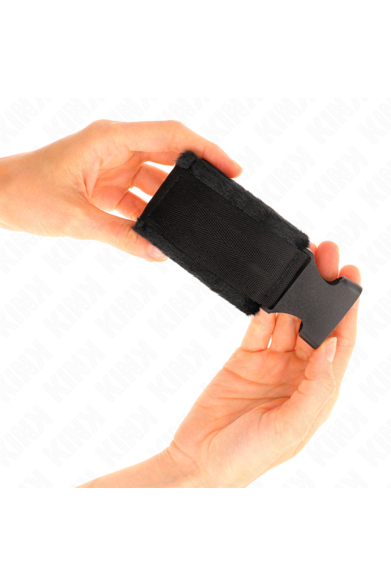 KINK - TENUTA DA POLSO IN NYLON HOOK&LOOP ROSSO-NERO MODELLO 1 REGOLABILE 25-35 CM X 6 CM