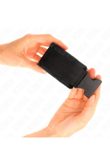 KINK - TENUTA DA POLSO IN NYLON HOOK&LOOP ROSSO-NERO MODELLO 1 REGOLABILE 25-35 CM X 6 CM