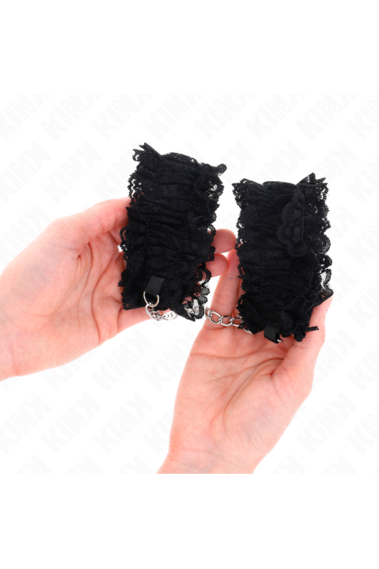 KINK - POLSO ELASTICO IN PIZZO NEGRO