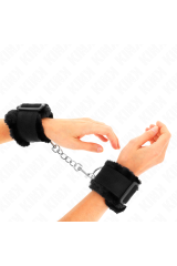 KINK - POGGIPOLSI FODERATI IN PELLICCIA NERI REGOLABILI 17-31 CM X 7 CM