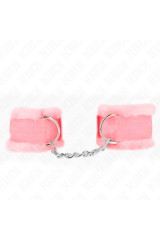 KINK - POGGIPOLSI FODERATI IN PELLICCIA ROSA REGOLABILE 17-31 CM X 7 CM