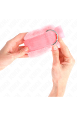 KINK - POGGIPOLSI FODERATI IN PELLICCIA ROSA REGOLABILE 17-31 CM X 7 CM