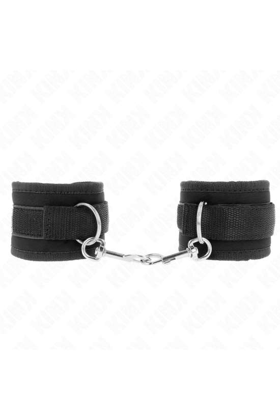 KINK - TENUTA DA POLSO IN NYLON HOOK&LOOP NERA MODELLO 2 REGOLABILE 18-35 CM X 6 CM