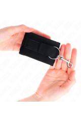 KINK - TENUTA DA POLSO IN NYLON HOOK&LOOP NERA MODELLO 2 REGOLABILE 18-35 CM X 6 CM