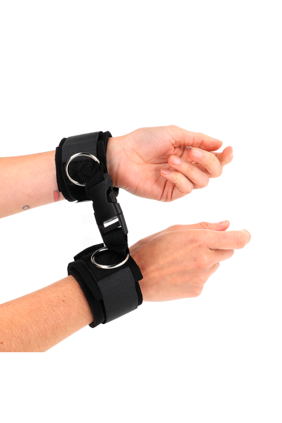 KINK - TENUTA DA POLSO IN NEOPRENE CON GANCIO E LOOP NERA REGOLABILE 22-34 CM