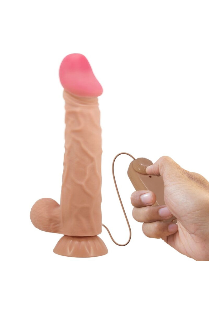PRETTY LOVE - DILDO REALISTICO SLIDING SKIN SERIES CON VENTOSA SCORREVOLE DELLA PELLE CONTROLLO REMOTO FLESH 24 CM