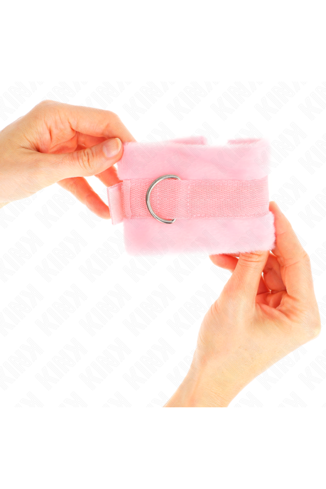 KINK - POLSINI IN PELLICCIA PER PRINCIPIANTI ROSA 30 X 7 CM