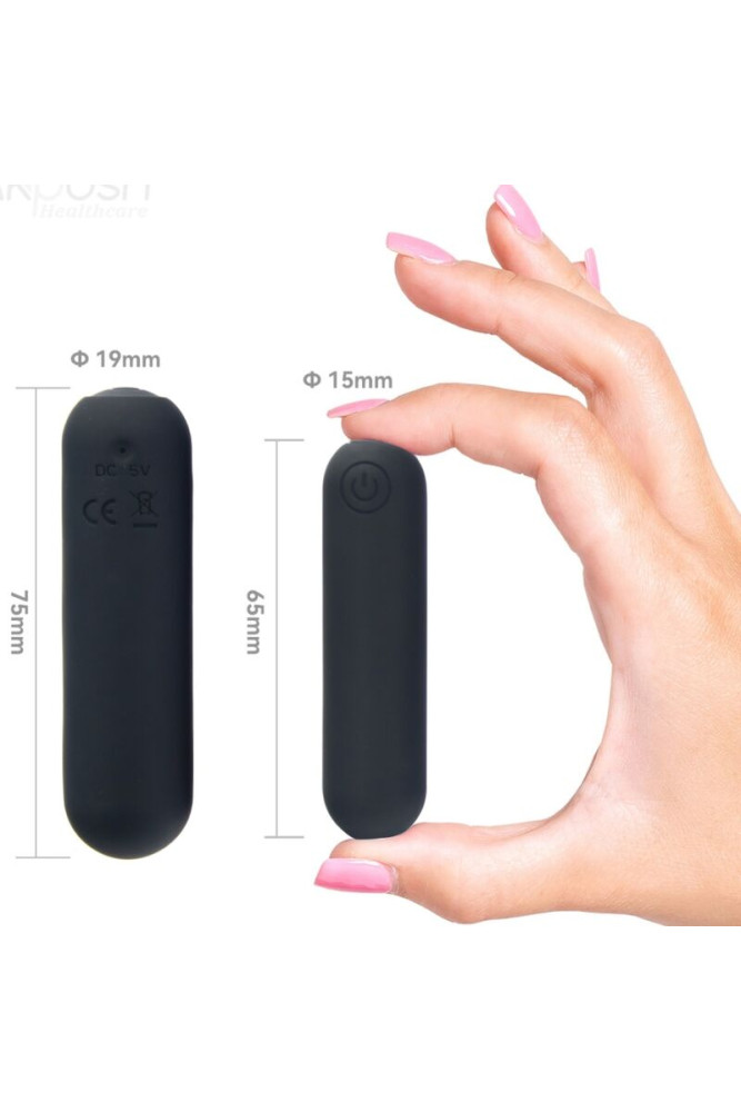 ARMONY - SPLASH HAHA VIBRATORE BULLET IN SILICONE 10 VIBRAZIONI 75 X 19 CM NERO