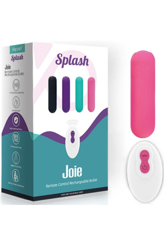 ARMONY - SPLASH JOIE VIBRATORE BULLET TELECOMANDO IN SILICONE 10 VIBRAZIONI 75 X 19 CM ROSA