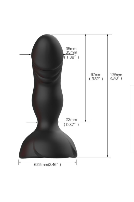 ARMONY - EXTREME A BLOOM VIBRATORE ROSE E TELECOMANDO PLUG ANALE NERO