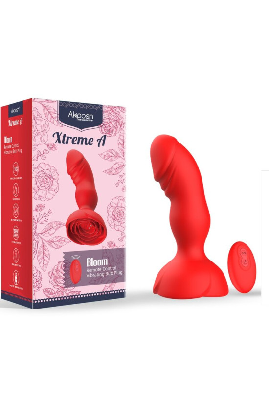 ARMONY - EXTREME A BLOOM VIBRATORE ROSE E TELECOMANDO PLUG ANALE ROSSO