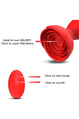 ARMONY - EXTREME A BLOOM VIBRATORE ROSE E TELECOMANDO PLUG ANALE ROSSO